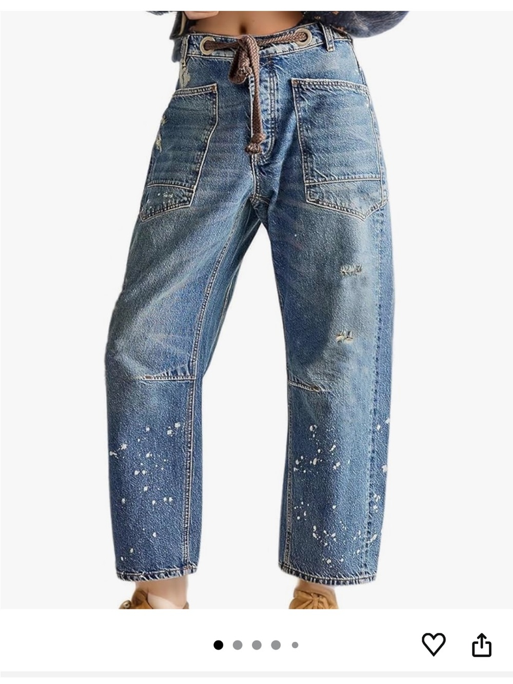 Pull On Barrel Jeans